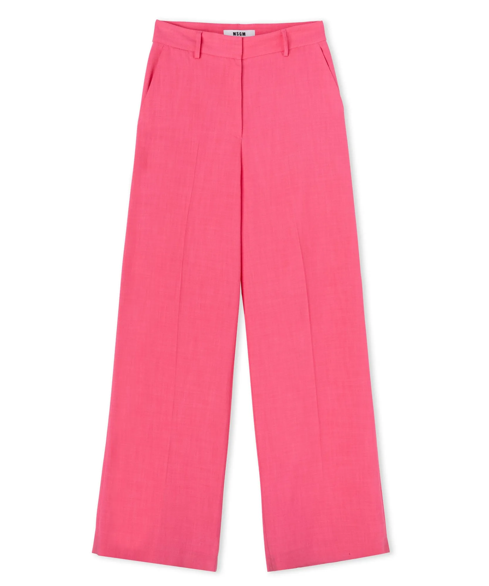 Pantaloni Tailoring A Gamba Dritta In Viscosa Grezza^MSGM Clearance