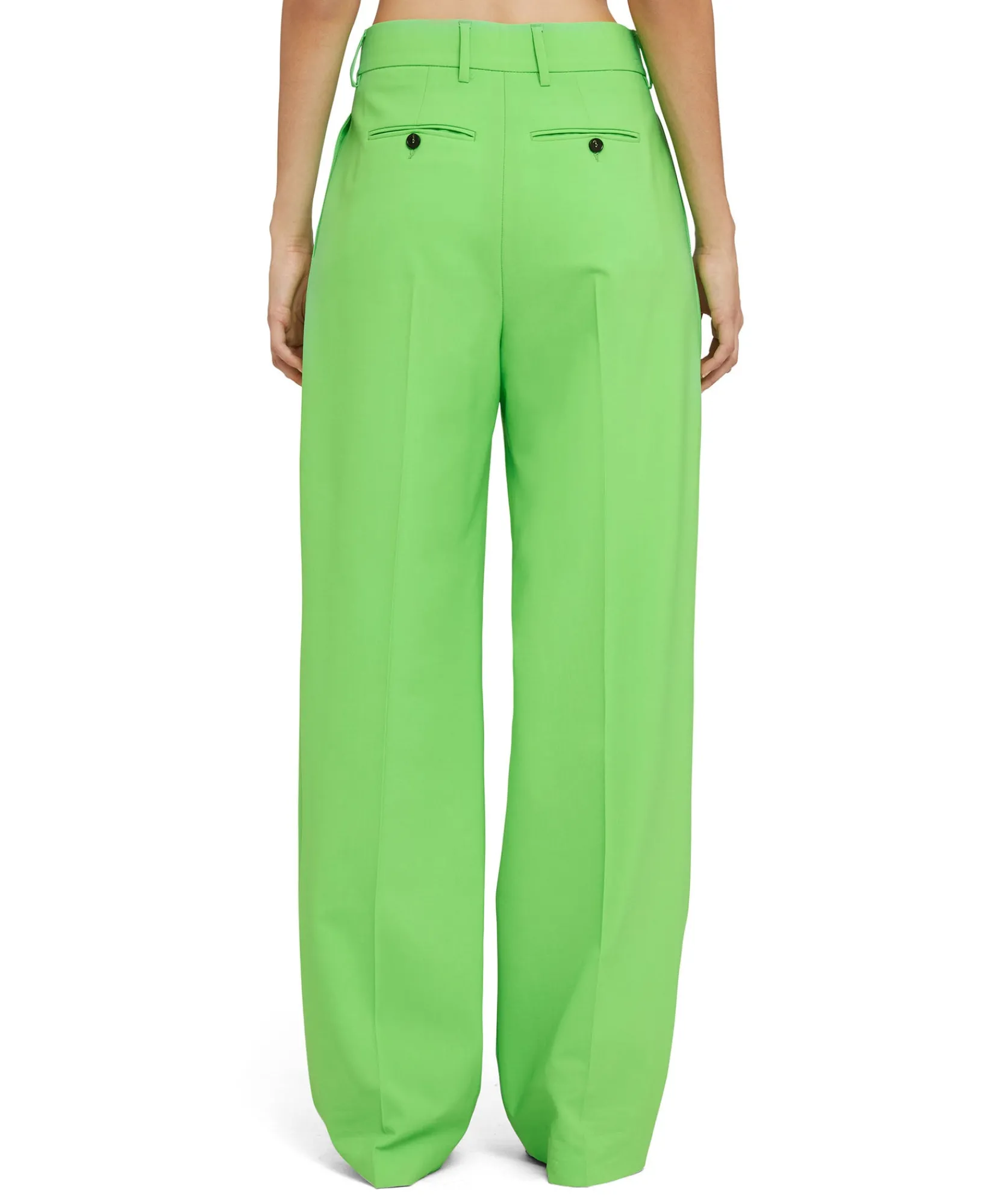Pantaloni Tailoring A Gamba Dritta In Fresco Lana^MSGM New
