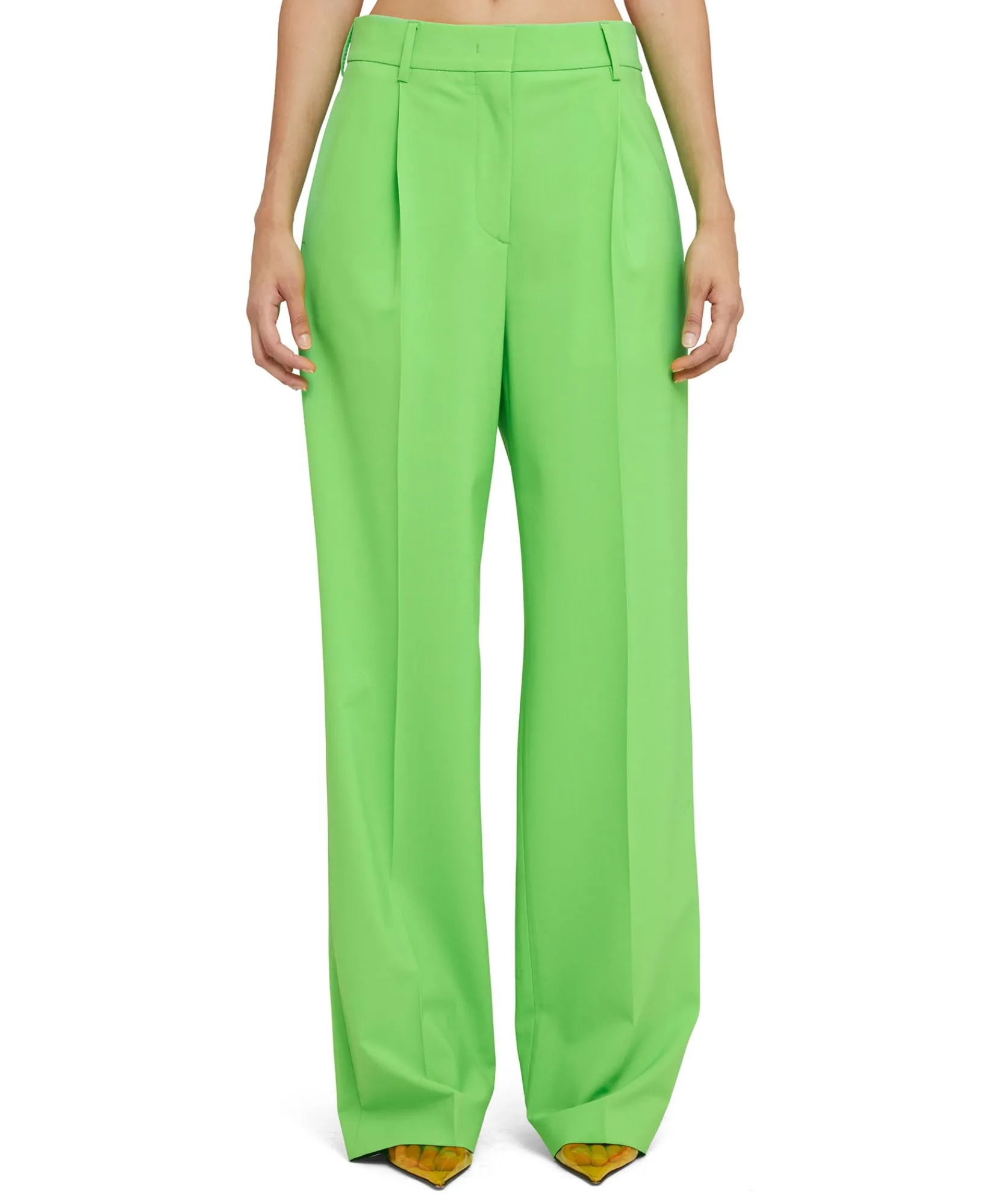 Pantaloni Tailoring A Gamba Dritta In Fresco Lana^MSGM New