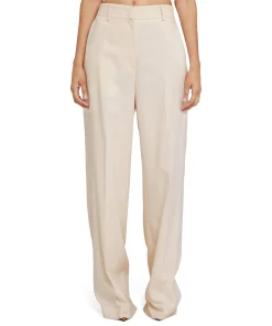 Pantaloni Tailoring A Gamba Dritta In Viscosa Grezza^MSGM New
