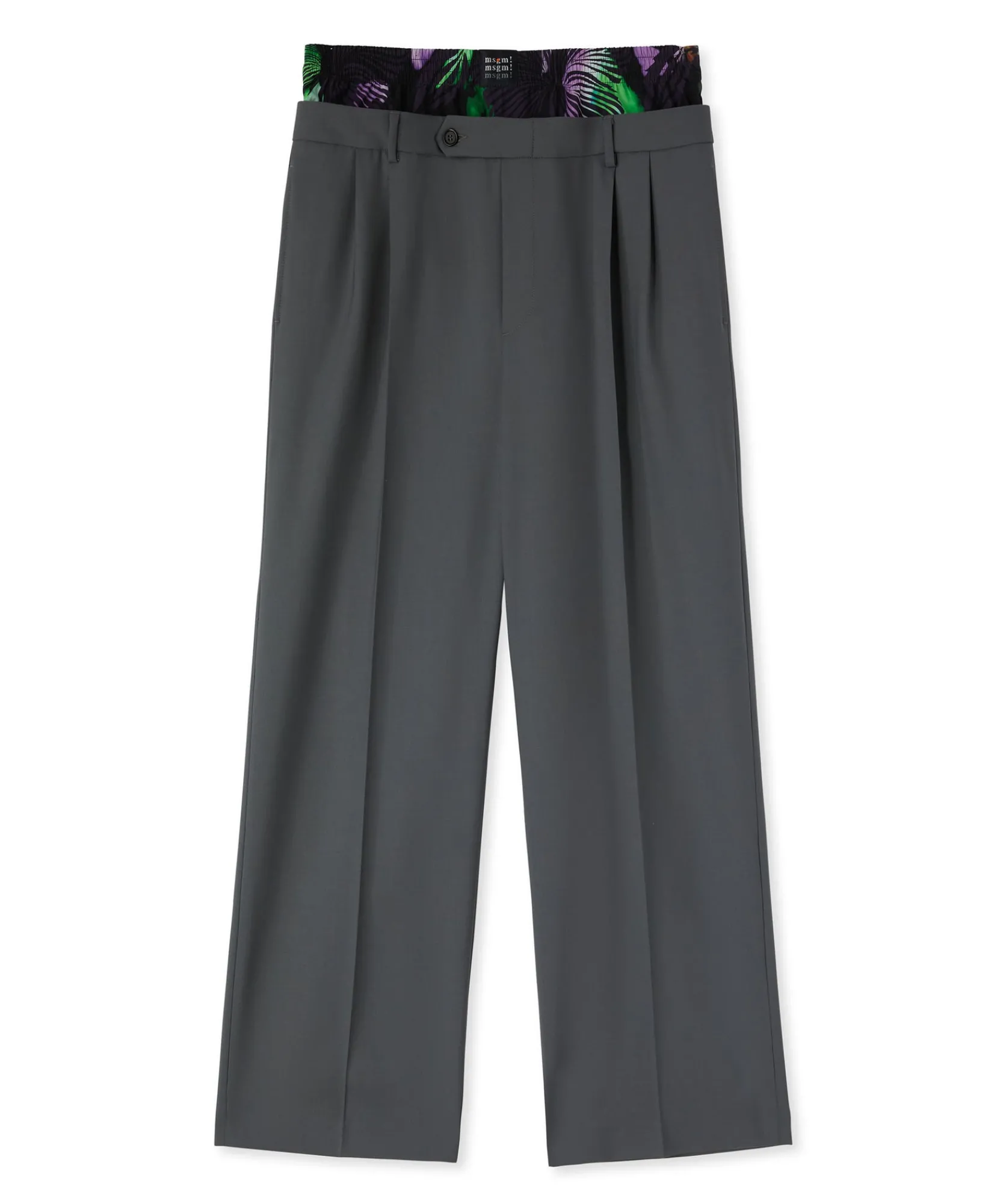 Pantaloni Tailoring Con Boxer "Hibiscus" Incorporato In Fresco Lana^MSGM Discount