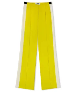 Pantaloni Tailoring Full Length In Viscosa Con Banda Laterale A Contrasto^MSGM Hot
