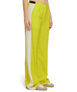 Pantaloni Tailoring Full Length In Viscosa Con Banda Laterale A Contrasto^MSGM Hot