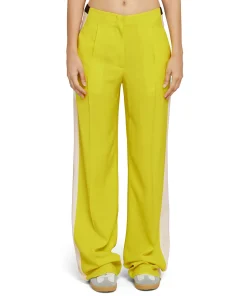 Pantaloni Tailoring Full Length In Viscosa Con Banda Laterale A Contrasto^MSGM Hot
