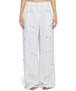 Pantaloni Tailoring Full Length In Viscosa Con Fiocchi Applicati^MSGM Store