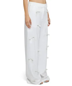 Pantaloni Tailoring Full Length In Viscosa Con Fiocchi Applicati^MSGM Store