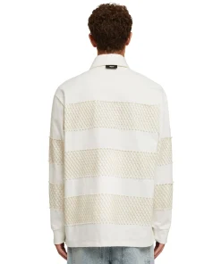 Polo In Cotone Tinta Unita Con Applicazioni In Rete^MSGM Best Sale