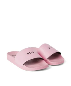 Pool Slides Con Micro Logo ^MSGM Outlet