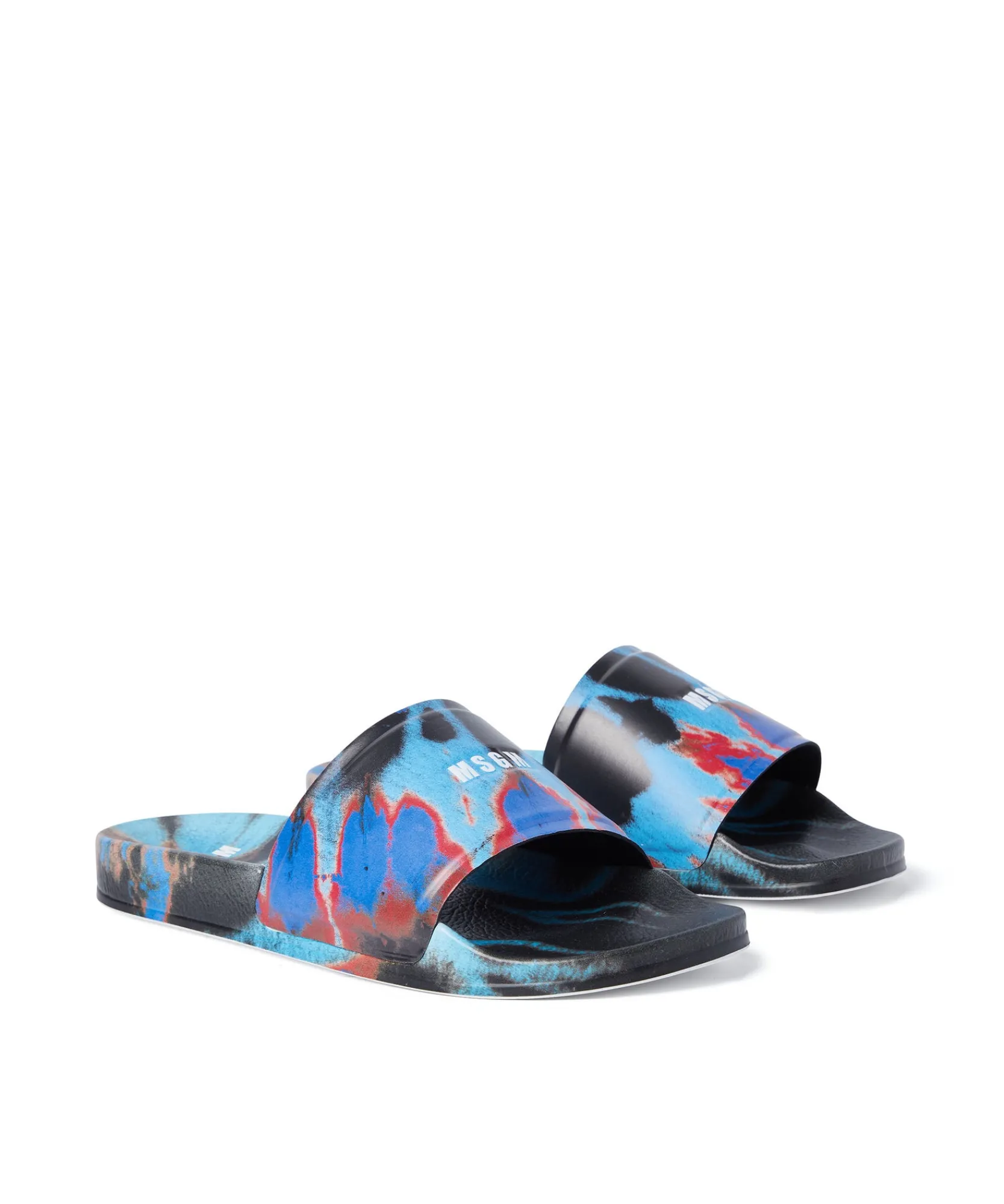 Pool Slides Tie Dye Con Micro Logo ^MSGM Cheap