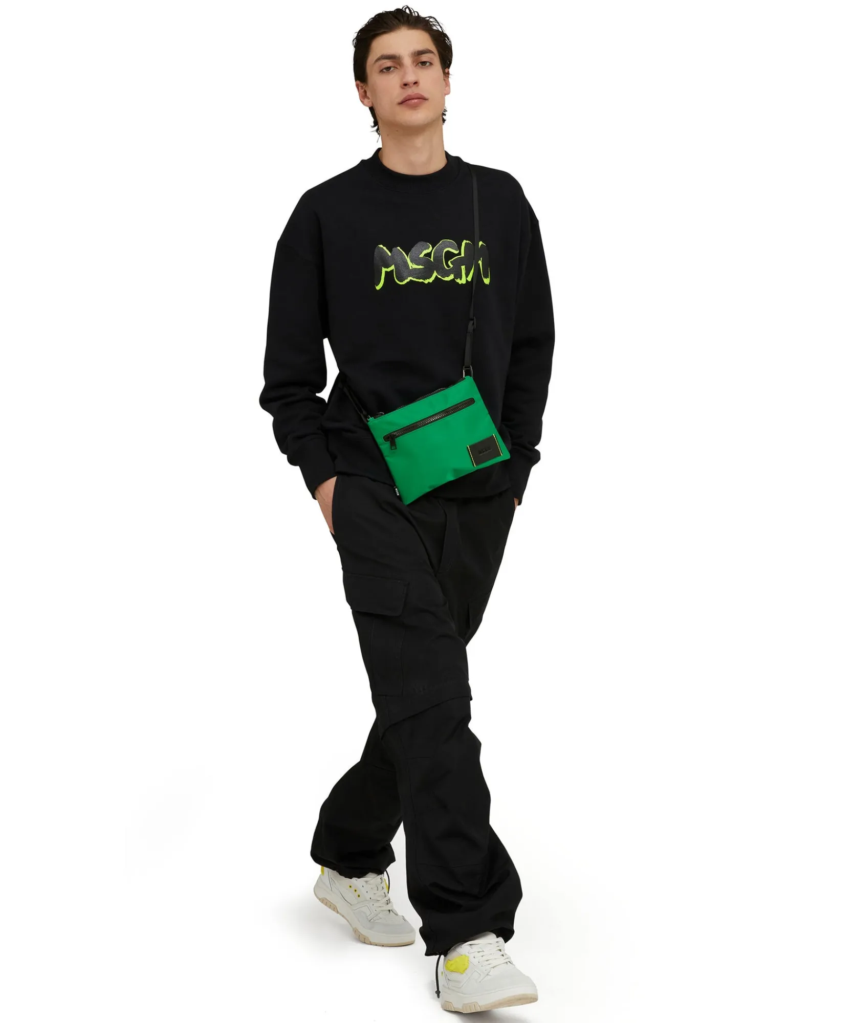 Pouch In Nylon Signature ^MSGM Clearance