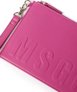 Pouche In Ecopelle Con Logo Embossed^MSGM Sale
