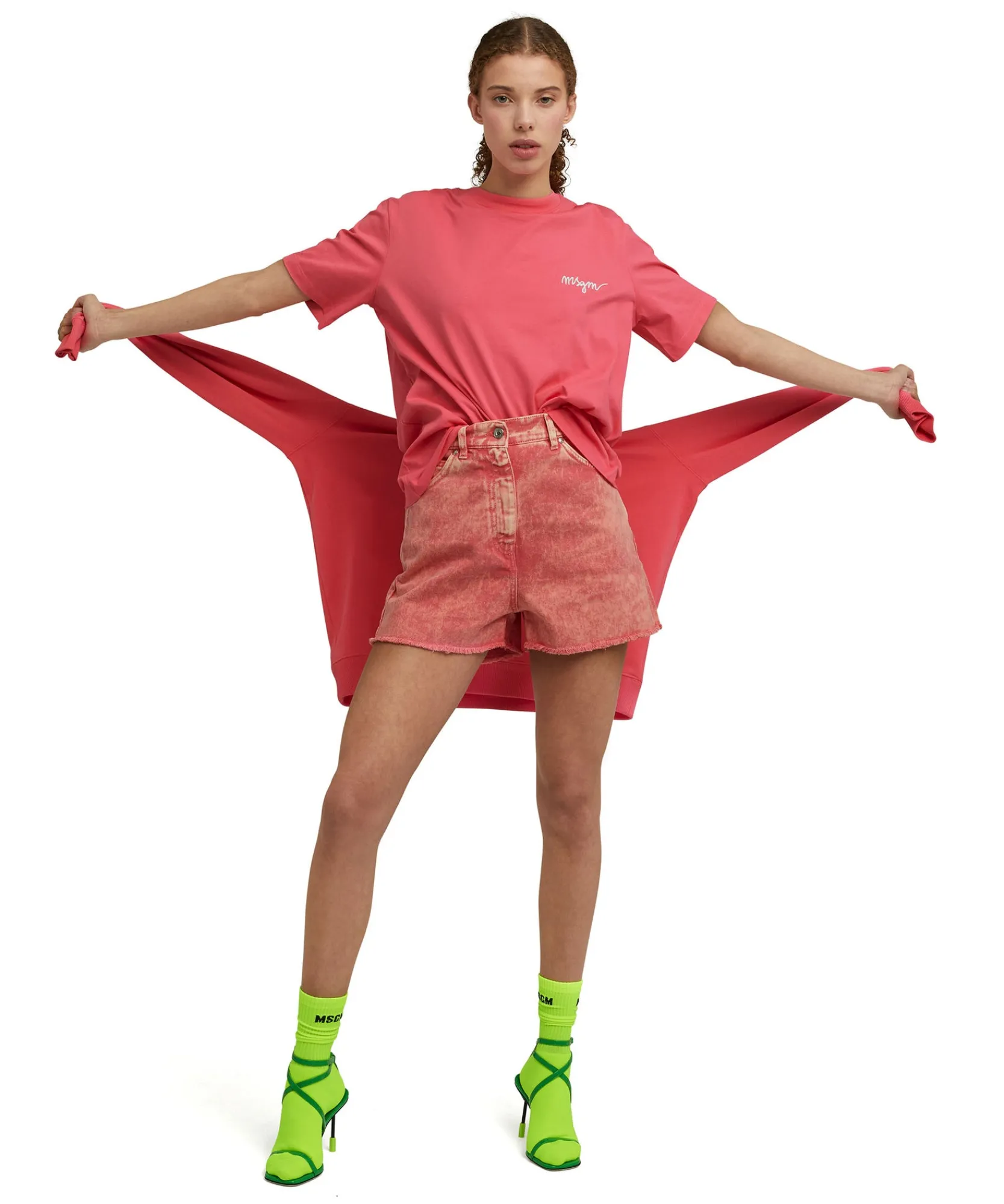 Shorts In Bull Con Effetto "Marble"^MSGM Fashion