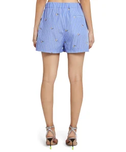 Shorts In Cotone Popeline Sartoriale Bacchettato^MSGM Cheap