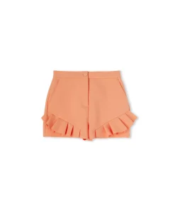 Shorts In Double Crepe Cady Con Rouches Applicate^MSGM Shop