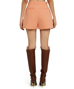 Shorts In Double Crepe Cady Con Rouches Applicate^MSGM Shop