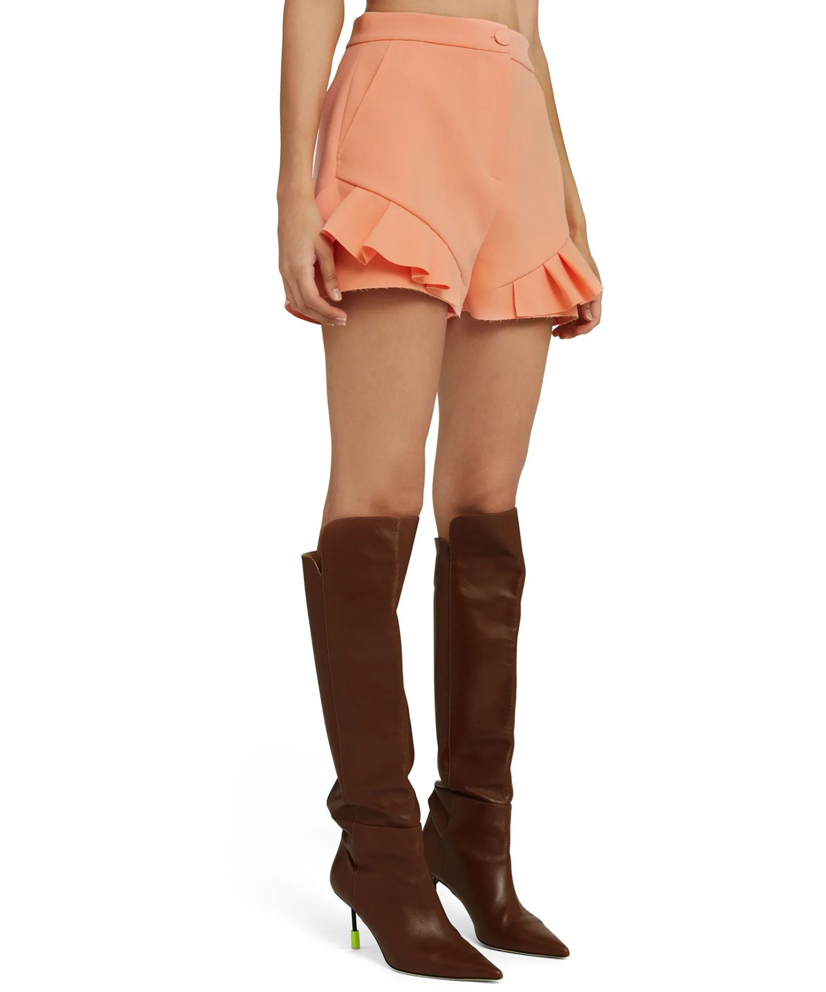 Shorts In Double Crepe Cady Con Rouches Applicate^MSGM Shop