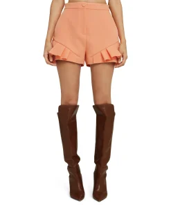 Shorts In Double Crepe Cady Con Rouches Applicate^MSGM Shop