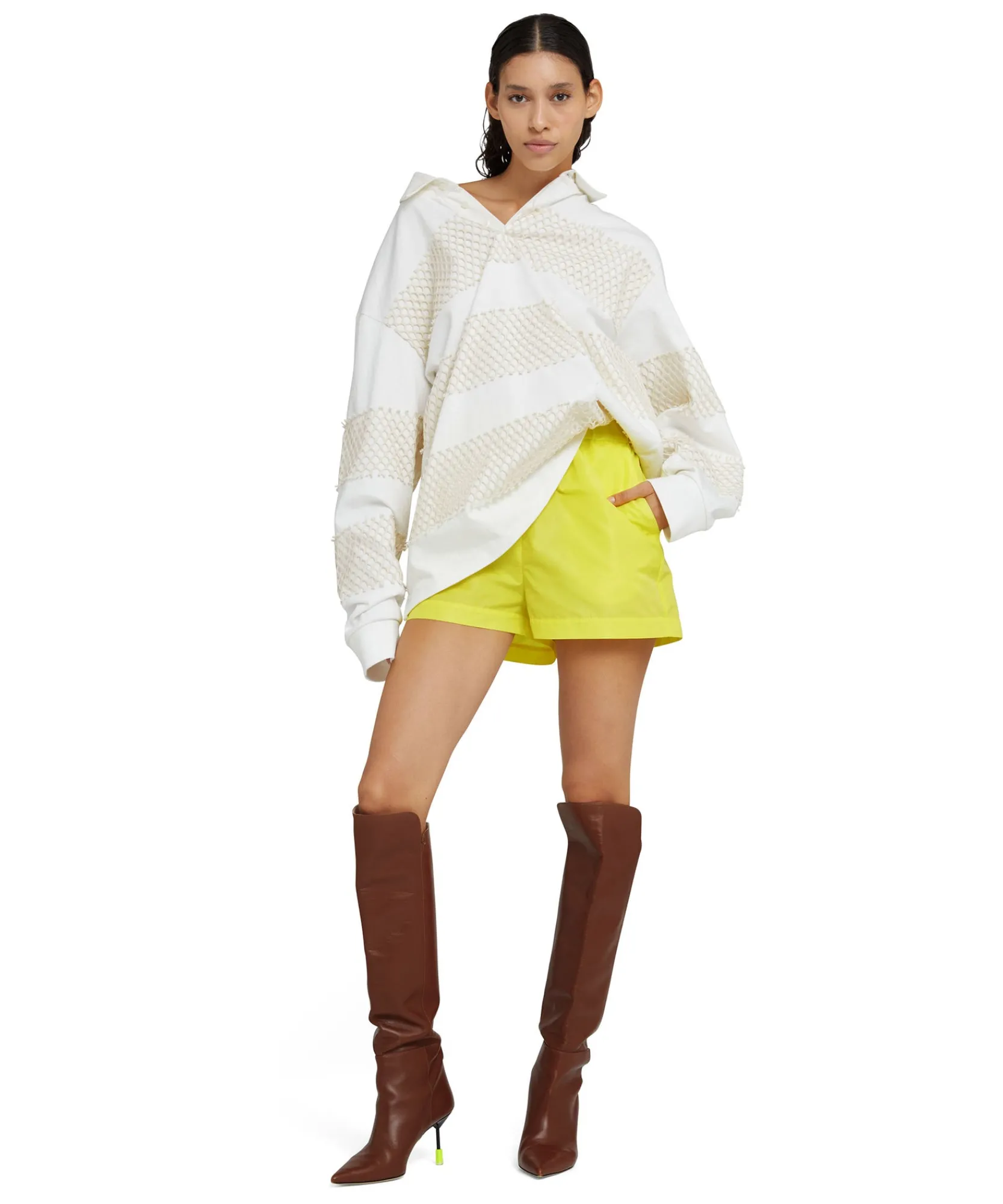 Shorts In Taffeta Tinta Unita^MSGM Fashion