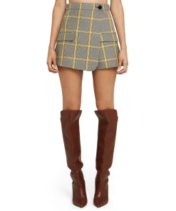 Skort In Prince Of Wales Con Design A Portafoglio^MSGM Hot