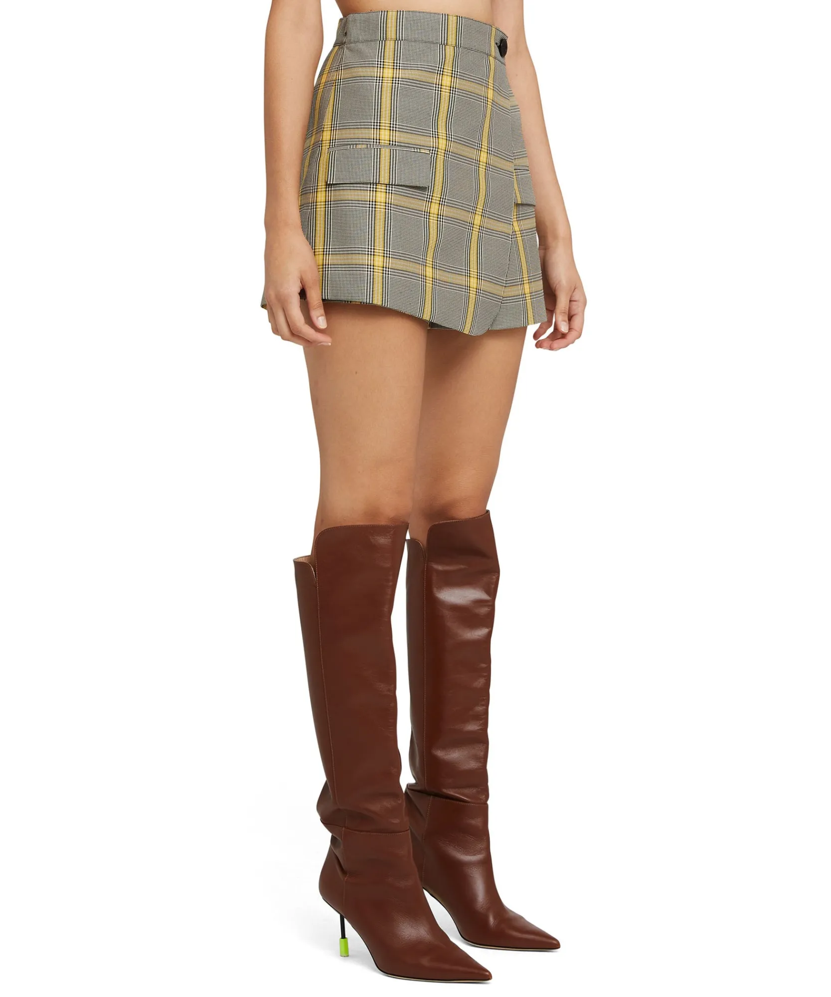 Skort In Prince Of Wales Con Design A Portafoglio^MSGM Cheap