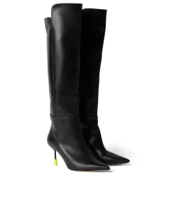 Stivali Alti In Pelle Con Tacco^MSGM Best