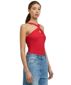 Top Incorciato In Viscosa Elasticizzata A Coste^MSGM Best Sale