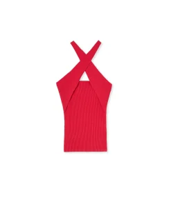 Top Incorciato In Viscosa Elasticizzata A Coste^MSGM Best Sale