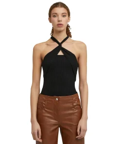 Top Incorciato In Viscosa Elasticizzata A Coste^MSGM Discount
