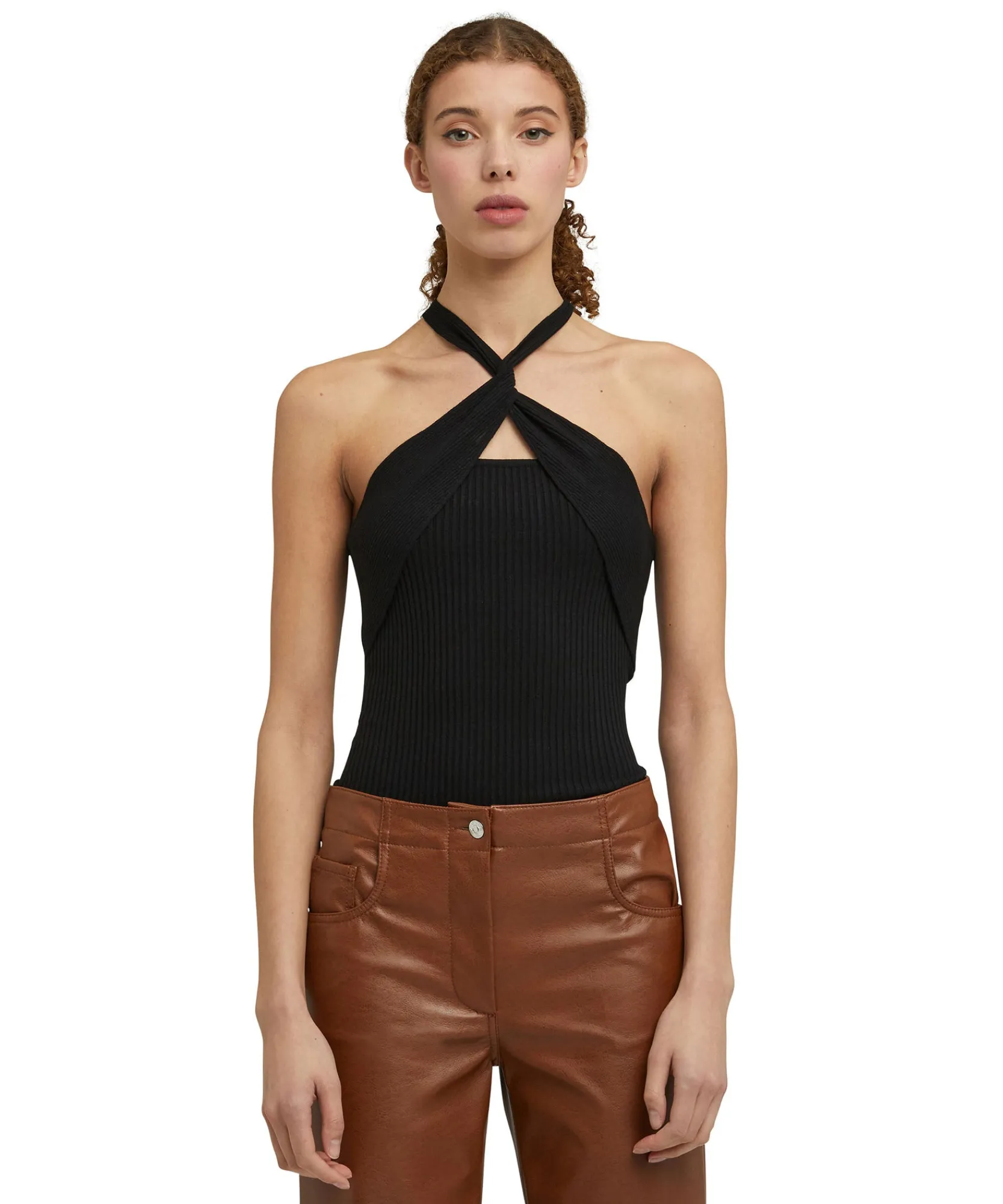 Top Incorciato In Viscosa Elasticizzata A Coste^MSGM Discount
