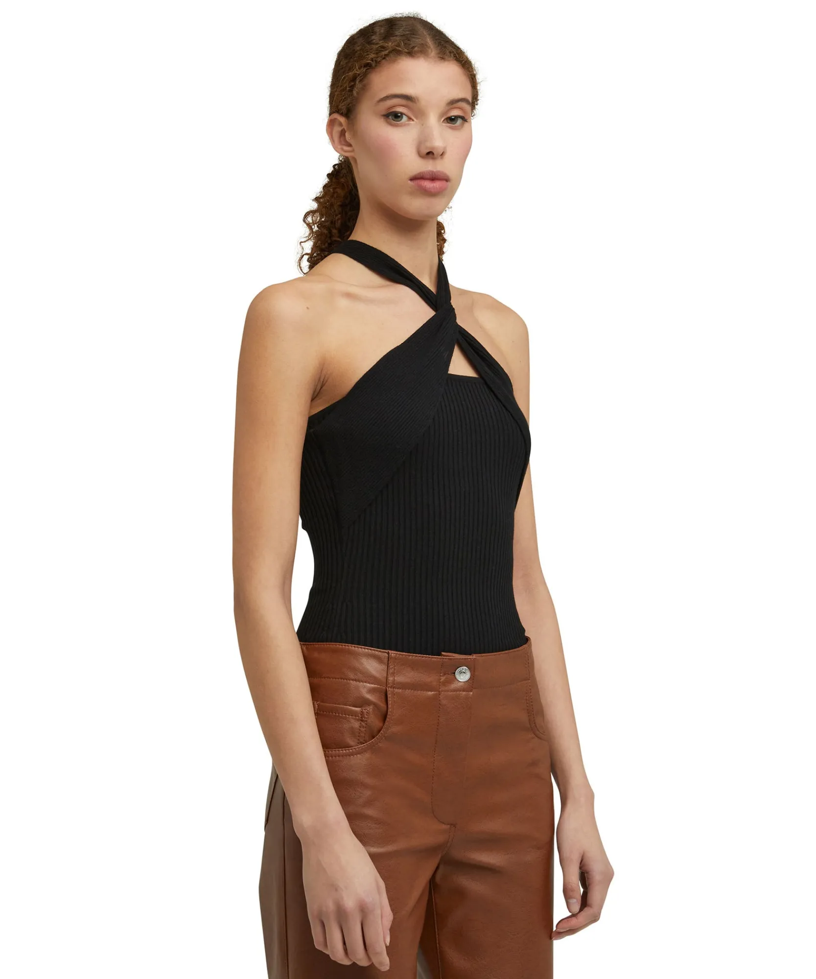 Top Incorciato In Viscosa Elasticizzata A Coste^MSGM Discount