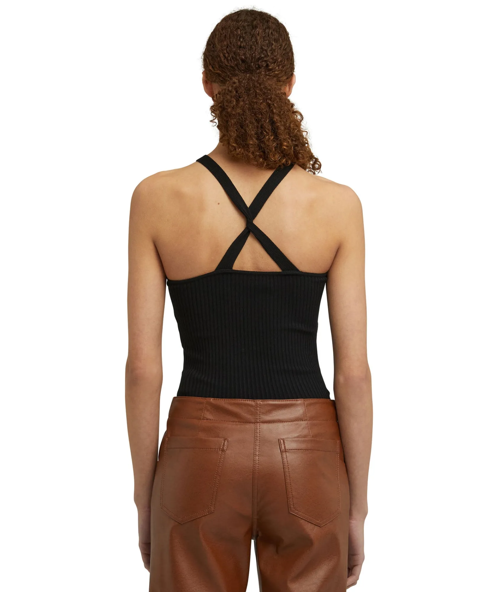 Top Incorciato In Viscosa Elasticizzata A Coste^MSGM Discount