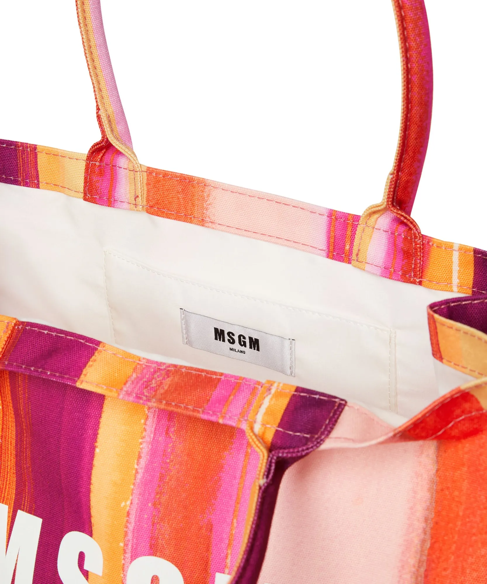 Tote Bag In Cotone "Brushed Stripes" Con Logo ^MSGM Cheap