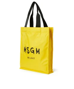 Tote In Nylon Signature Con Logo Pennellato^MSGM Sale