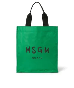 Tote In Nylon Signature Con Logo Pennellato^MSGM Cheap