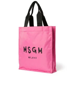Tote In Nylon Signature Con Logo Pennellato^MSGM Shop