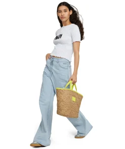 T-Shirt Crop In Cotone Con Lavorazione Punto Smock^MSGM Cheap