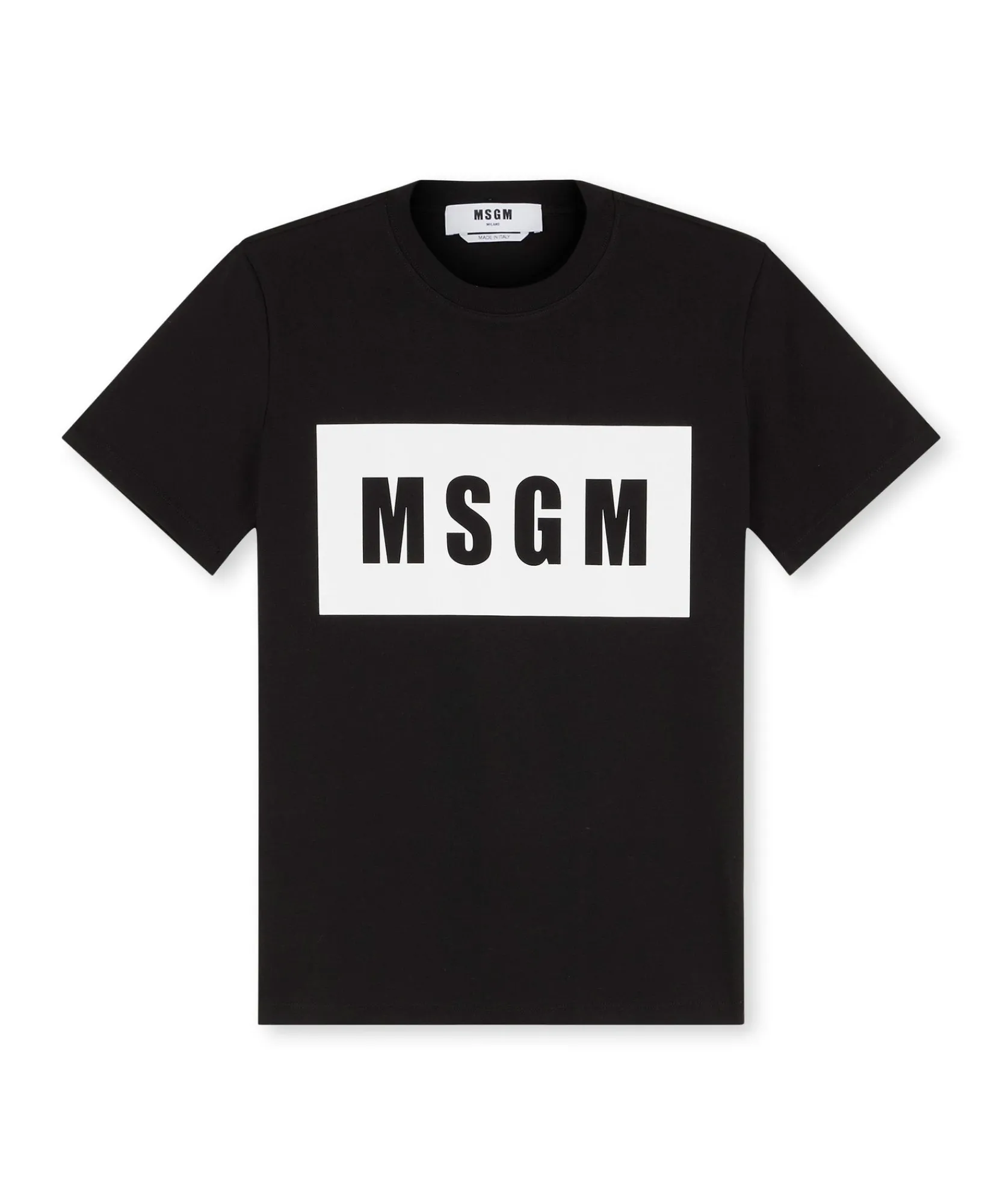 T-Shirt Girocollo Con Box Logo ^MSGM Flash Sale