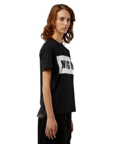 T-Shirt Girocollo Con Box Logo ^MSGM Flash Sale