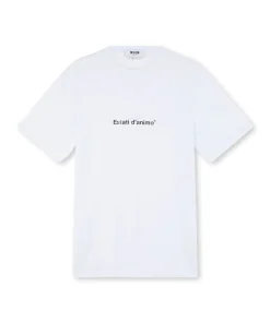 T-Shirt Girocollo Con Quote "Estati D'Animo"^MSGM Cheap