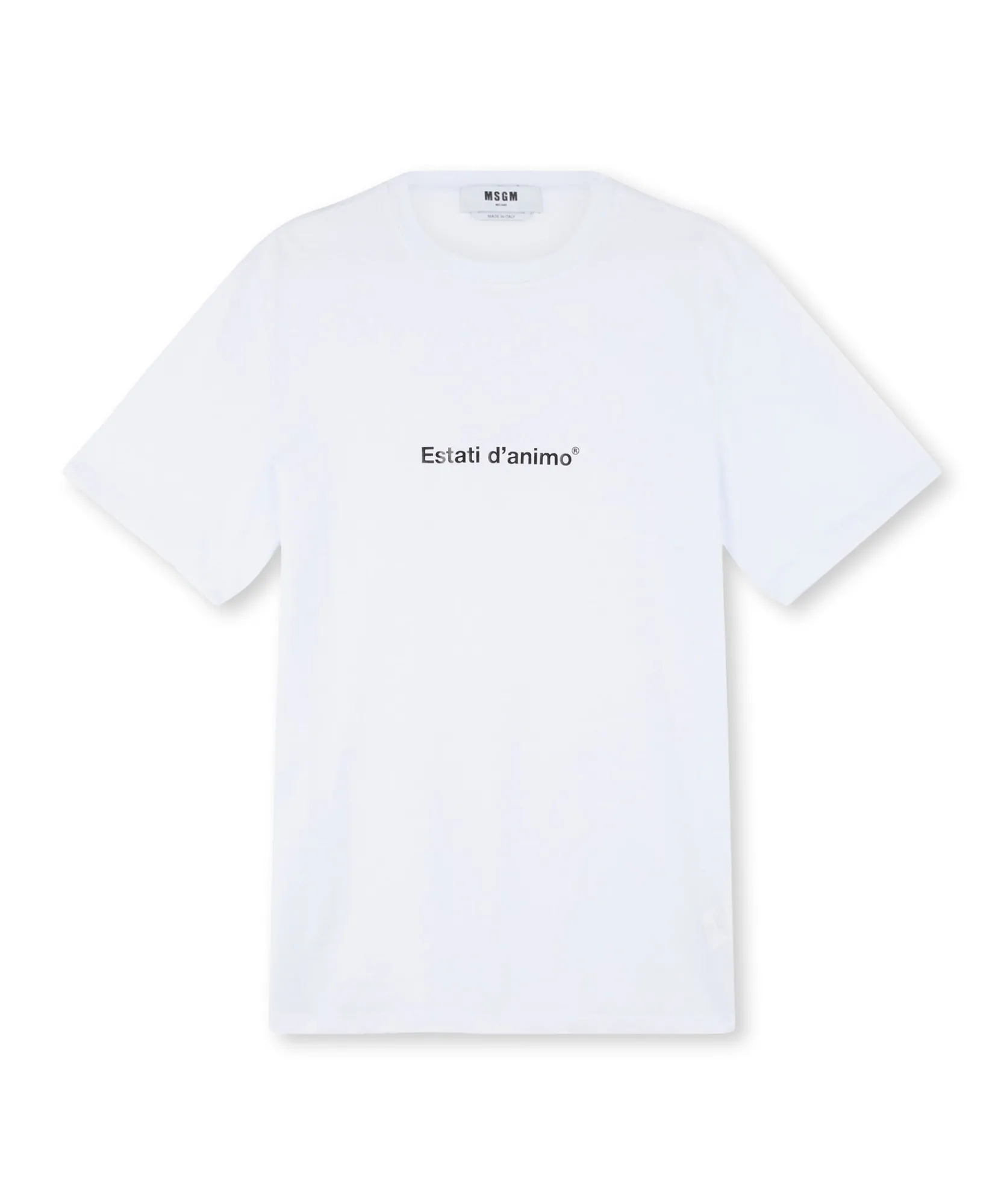 T-Shirt Girocollo Con Quote "Estati D'Animo"^MSGM Cheap