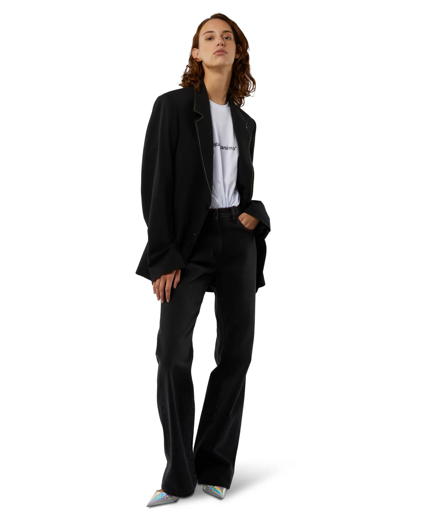 T-Shirt Girocollo Con Quote "Estati D'Animo"^MSGM Cheap
