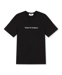 T-Shirt Girocollo Con Quote "Tempo Di Cambiare"^MSGM Fashion