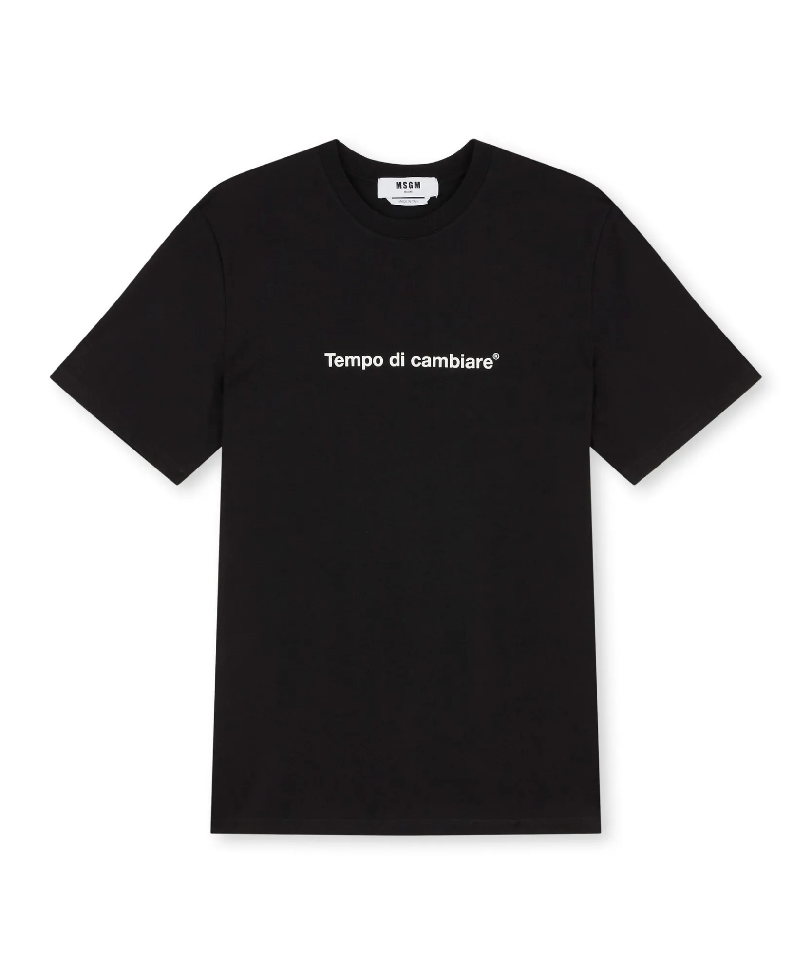 T-Shirt Girocollo Con Quote "Tempo Di Cambiare"^MSGM Fashion