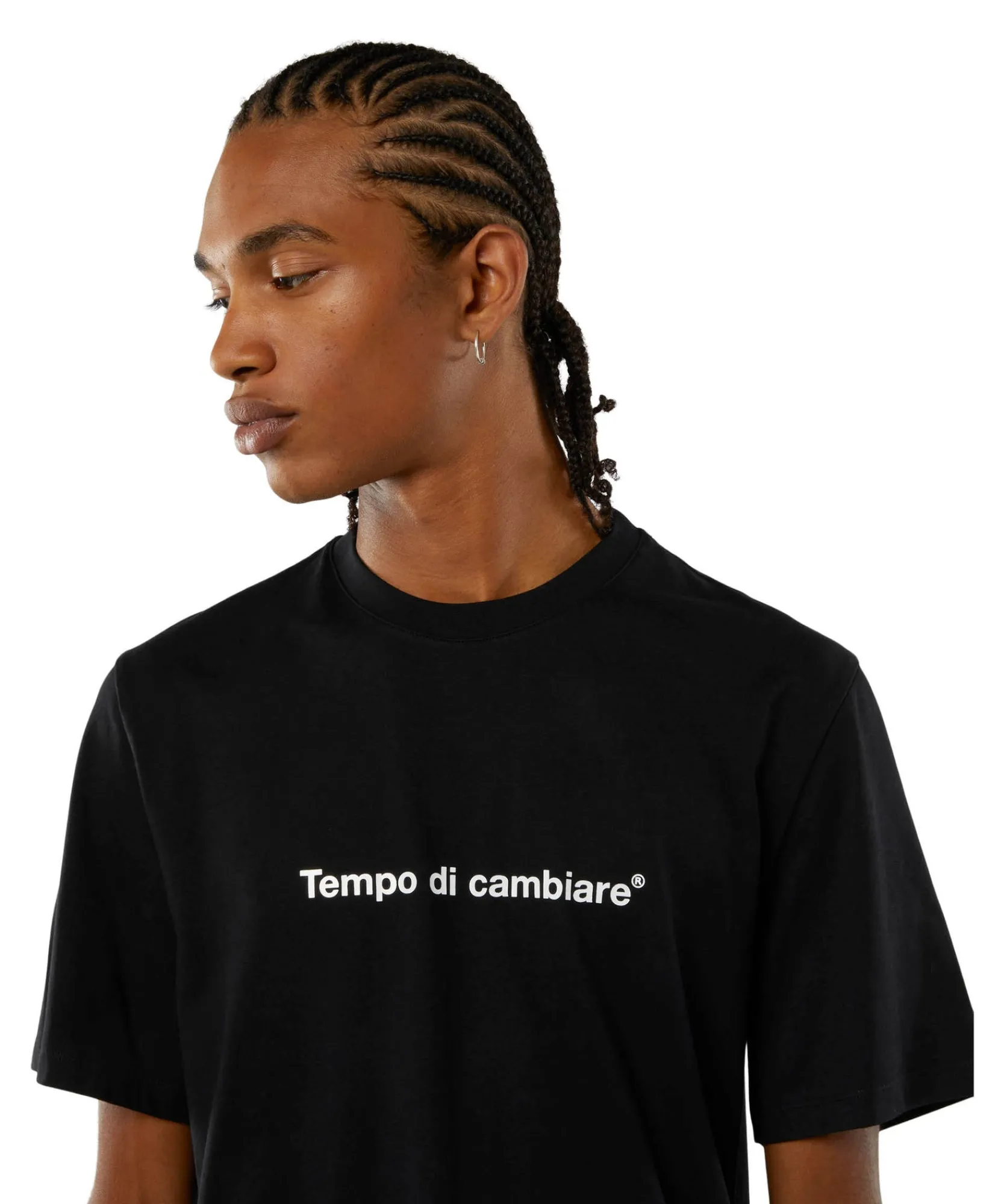 T-Shirt Girocollo Con Quote "Tempo Di Cambiare"^MSGM Fashion