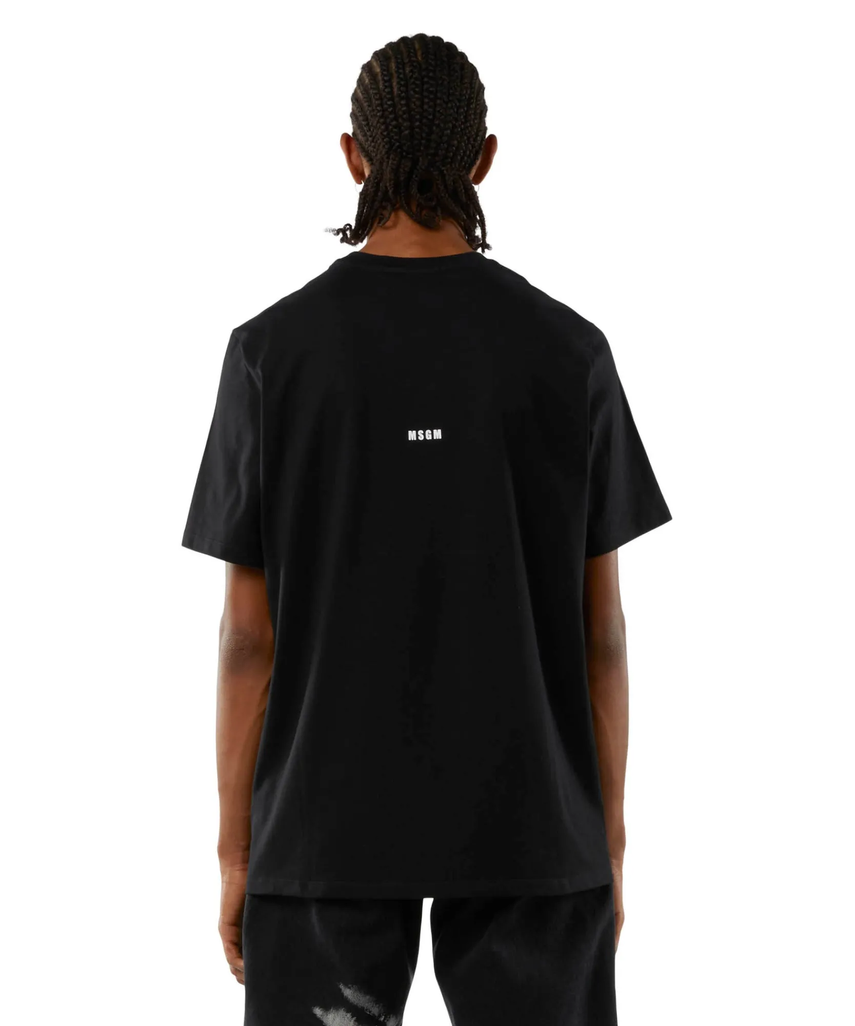 T-Shirt Girocollo Con Quote "Vorrei Vivere Di Inizi"^MSGM Cheap