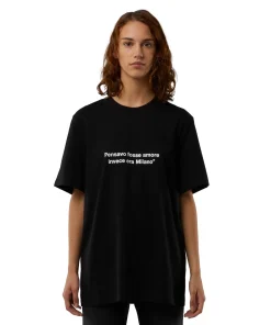 T-Shirt Girocollo Con Quote "Pensavo Fosse Amore Invece Era Milano"^MSGM Shop