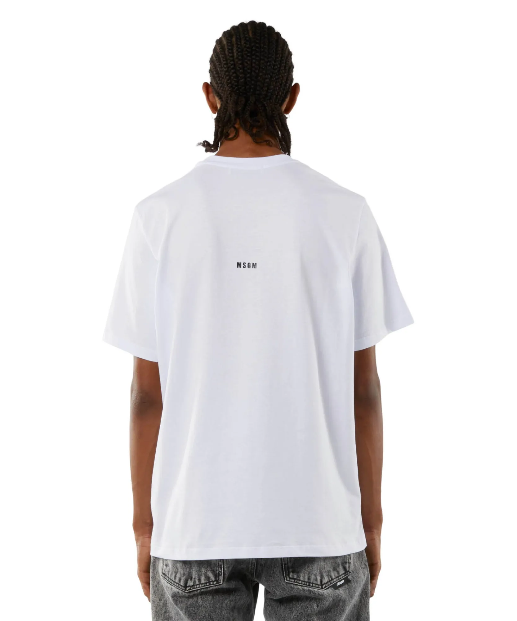 T-Shirt Girocollo Con Quote "Hard Times Are Interesting Times"^MSGM Best