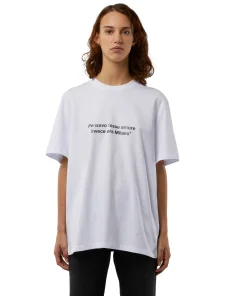 T-Shirt Girocollo Con Quote 