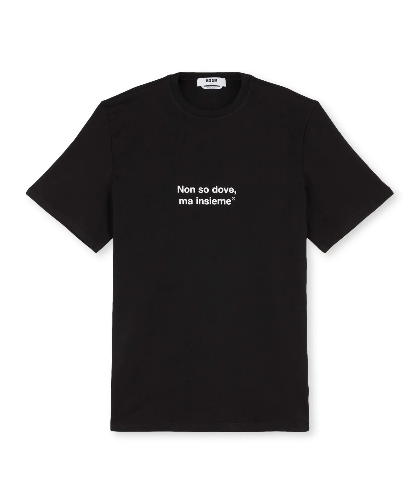 T-Shirt Girocollo Con Quote "Non So Dovema Insieme"^MSGM Sale