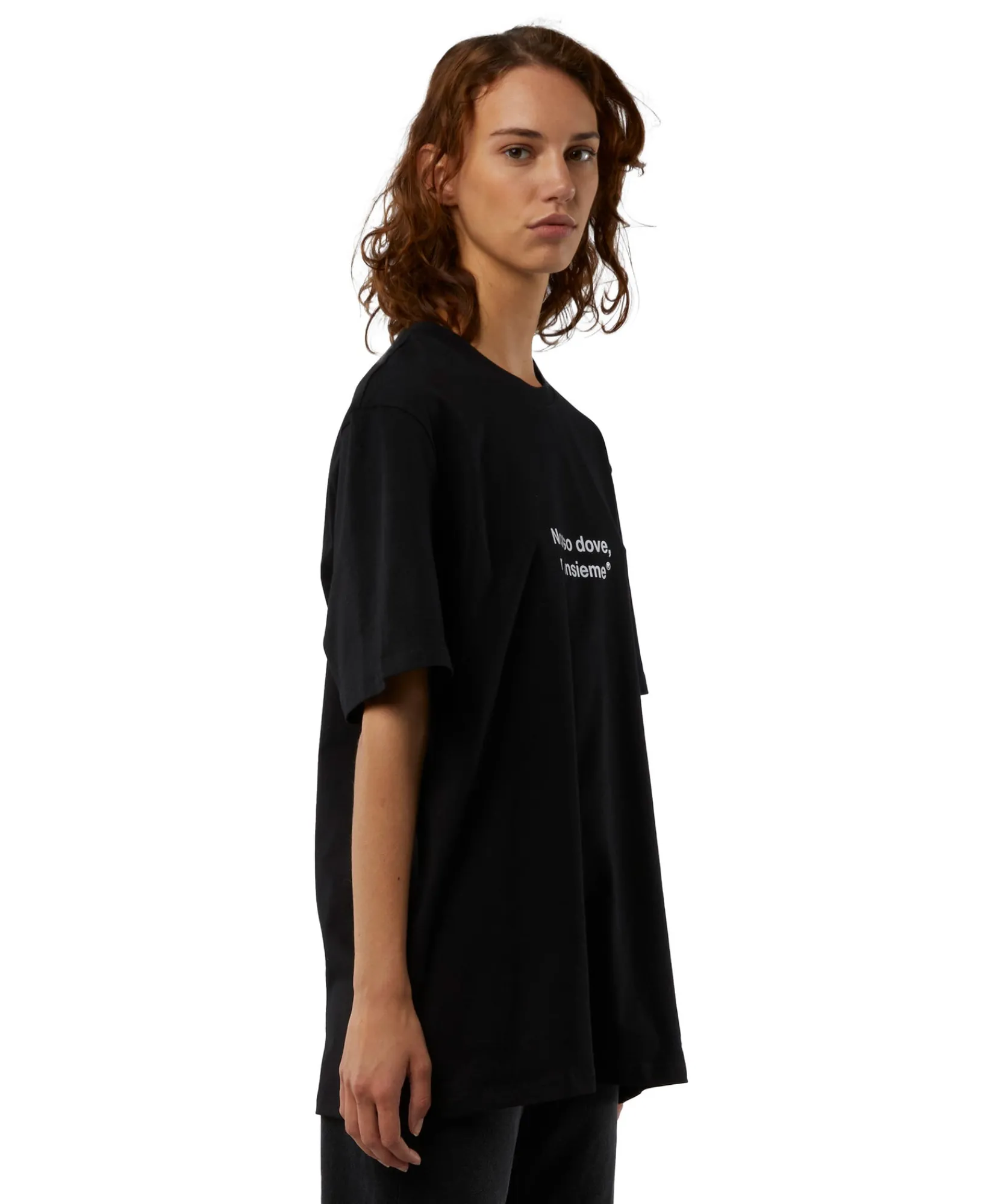 T-Shirt Girocollo Con Quote "Non So Dovema Insieme"^MSGM Sale